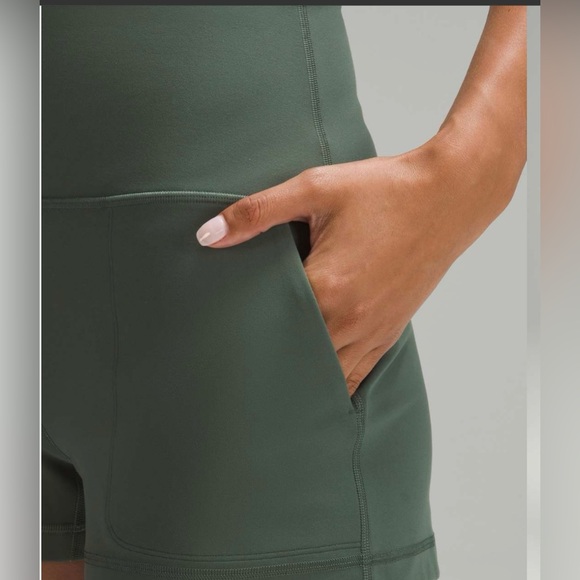 Women's Green Athletic Shorts - Picture 3 of 7